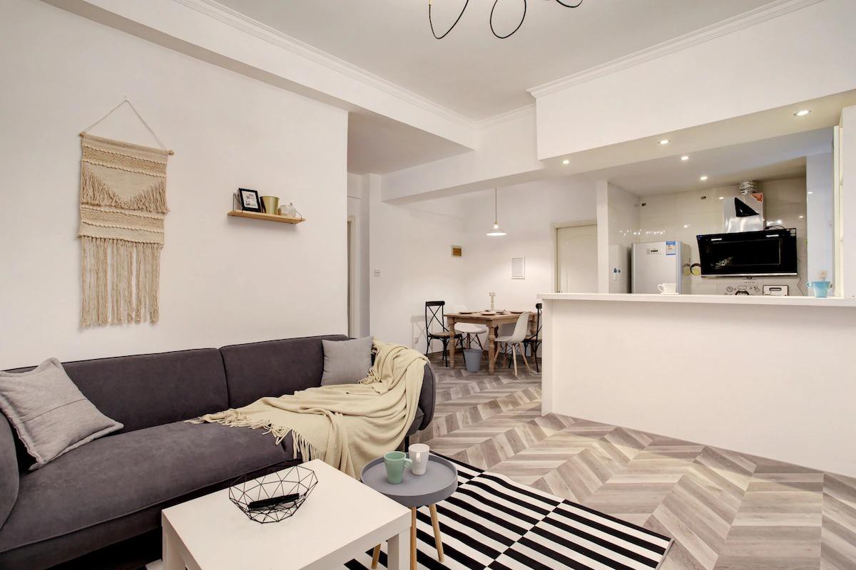 (可月付)【寒鸦客厅】两居投影/步行到回民街钟楼城墙/西安市中心