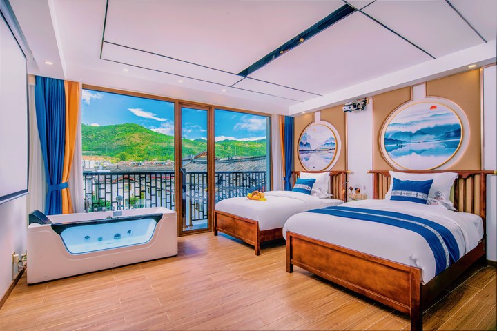 🏅️连住接机或接站🌸迎溪双床房🌸近忠义市场🌸空调浴缸投影🌸门口停车方便