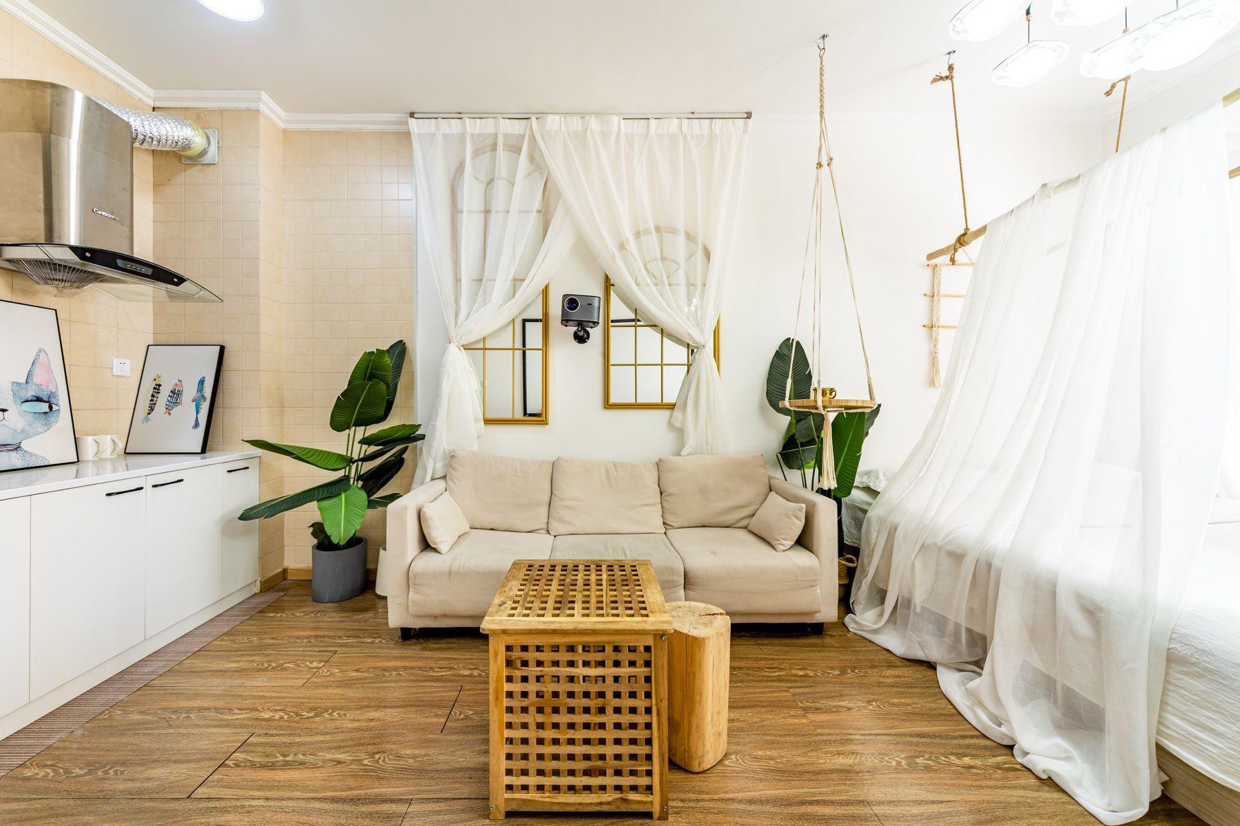 【如梦】中央大街 猫鱼民宿 百寸投影 Wi-Fi 给力 一处慵懒之窝 地热足