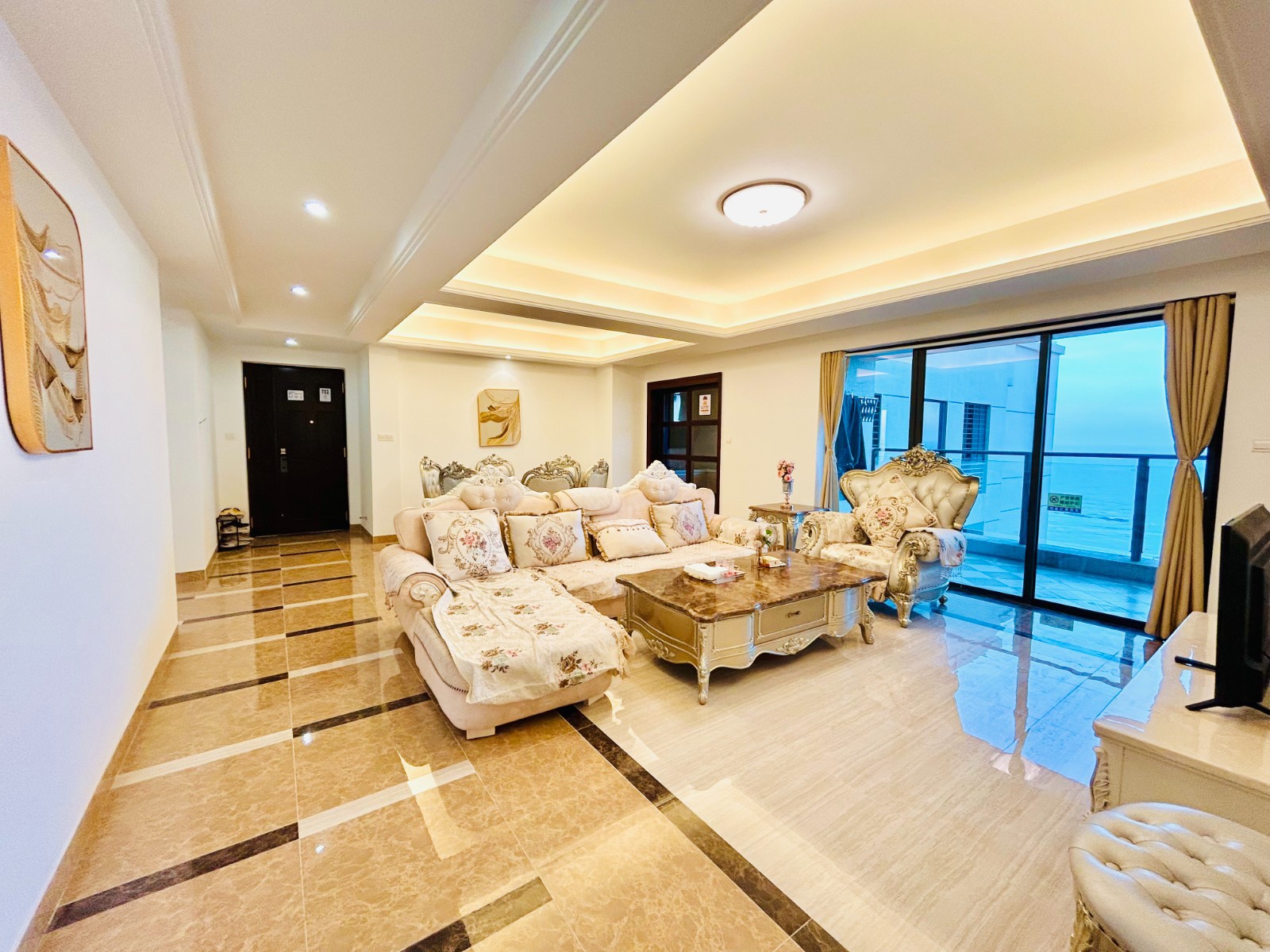 【海尚】超高层海景/四个观海卧室/次顶层/咖啡机环绕音响/黄金海岸永宁古城洛伽寺