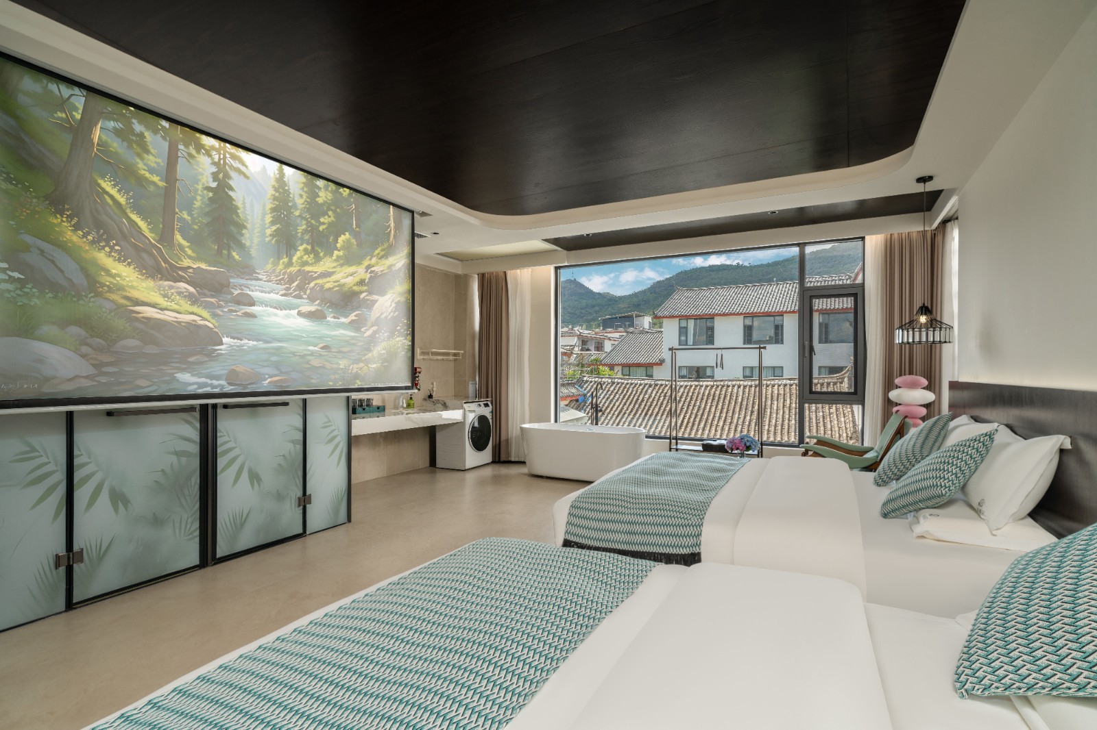 🏅️连住接机或接站🌸沐云四人家庭房🌸近丽江古城南门🌸洗衣机🌸双面盆