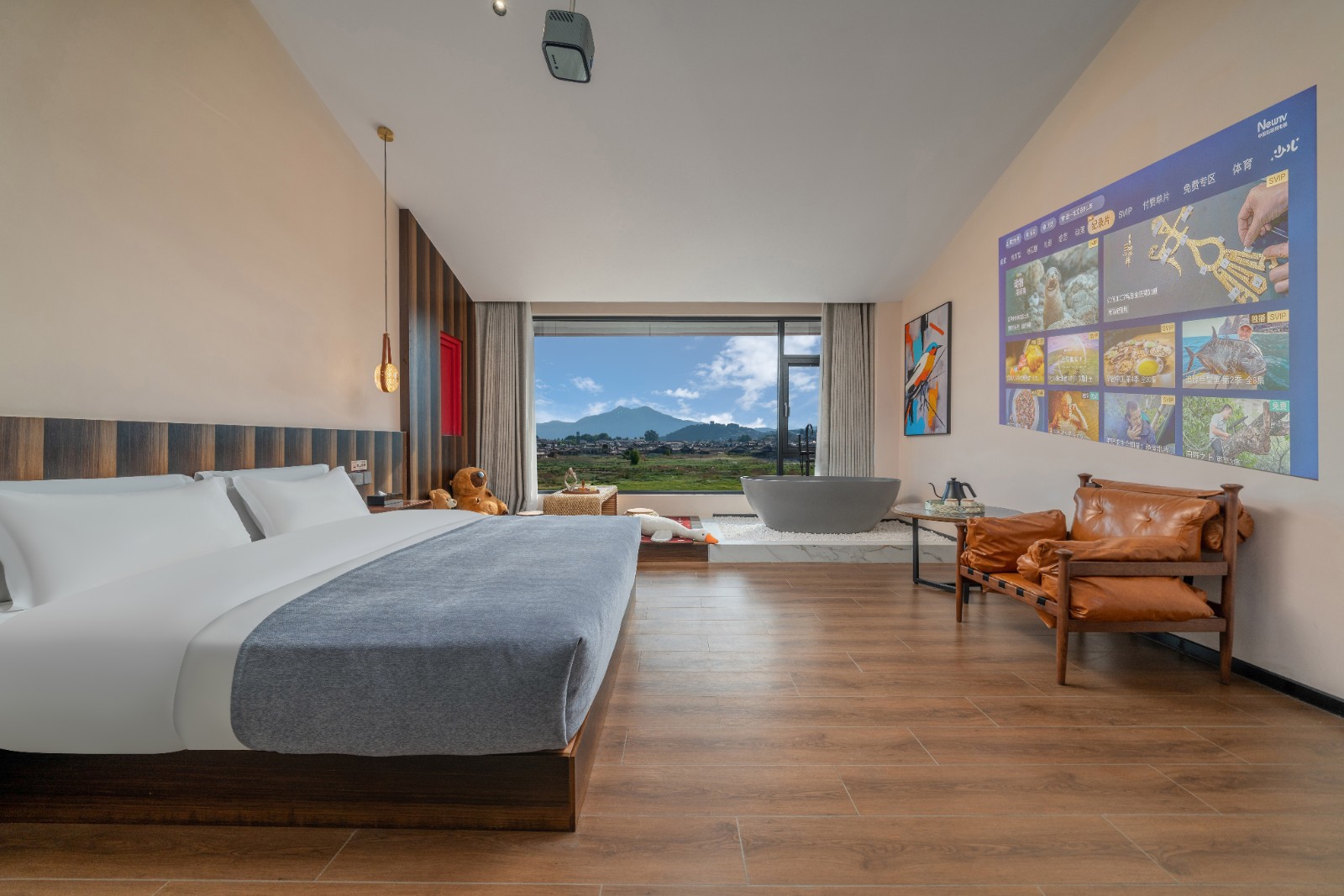 🏅连住接机或接站🌸安舍2间住4人🌸空调浴缸投影🌸门口停车方便🌸雪山抢票