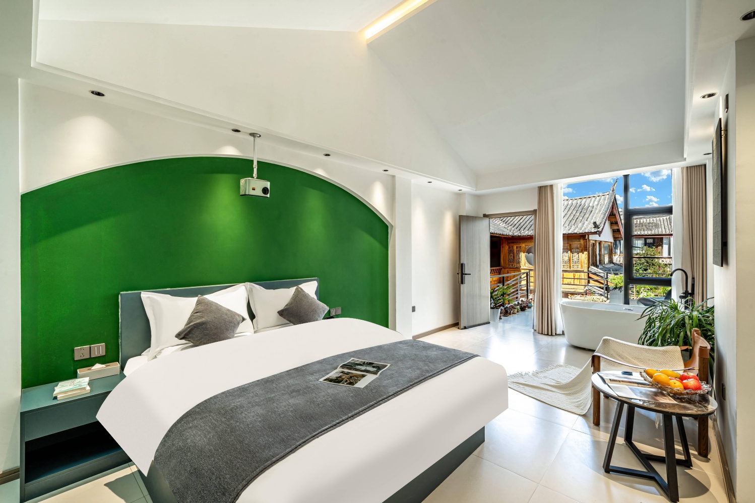 溪山4间住8人❀空调浴缸投影❀洗衣机❀近古城南门忠义市场❀近古城北门