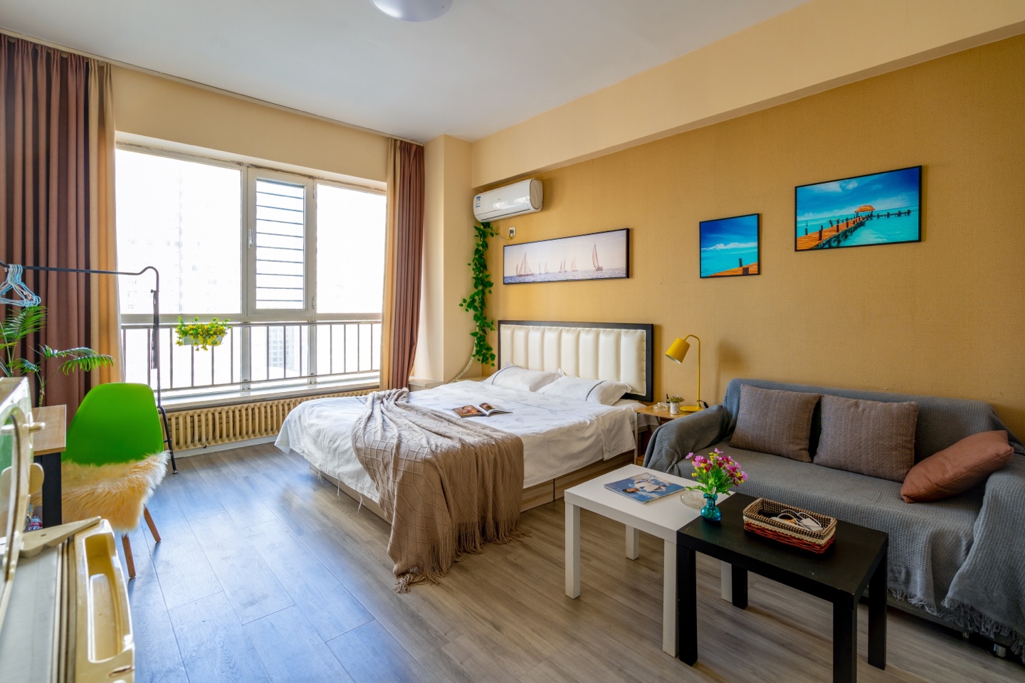 西安路/兴工街/地铁站口/福佳新天地/近星海广场/圣亚海洋/可做饭/2人大床