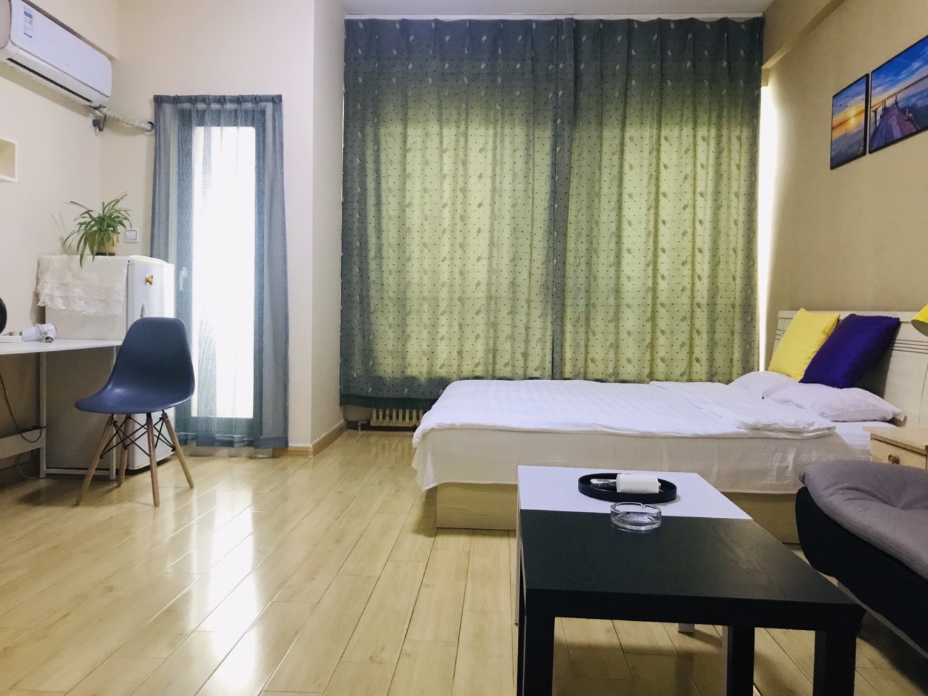 密码门锁高速wifi可做饭 福佳新天地公寓大床房