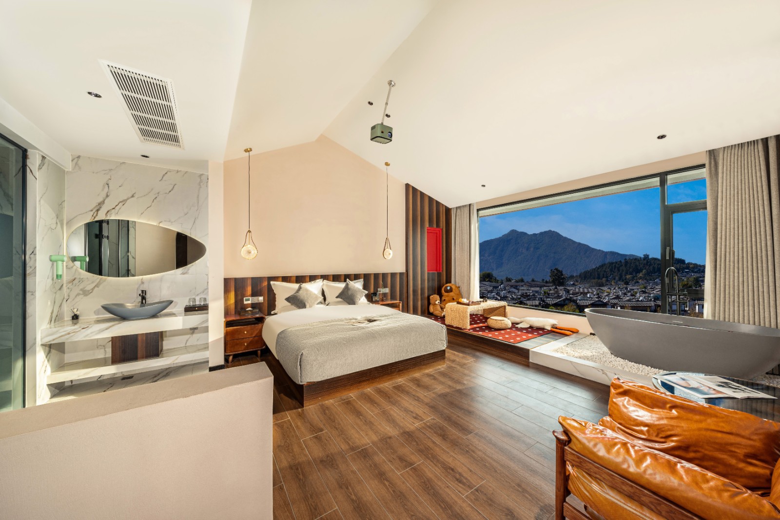 🏅️安舍3间组合房住6人🌸近忠义市场🌸空调浴缸投影🌸停车方便🌸雪山抢票