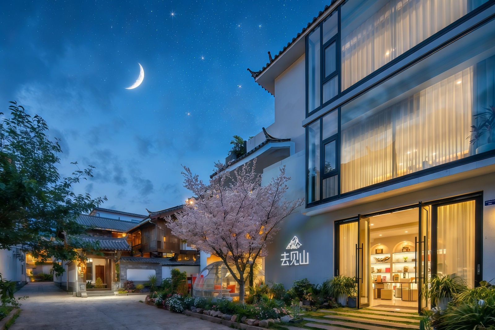 连住两晚接机/接站/免费停车❀去见山四人麻将房❀270°全景房❀双卫浴洗衣机❀空调投影❀近古城南门