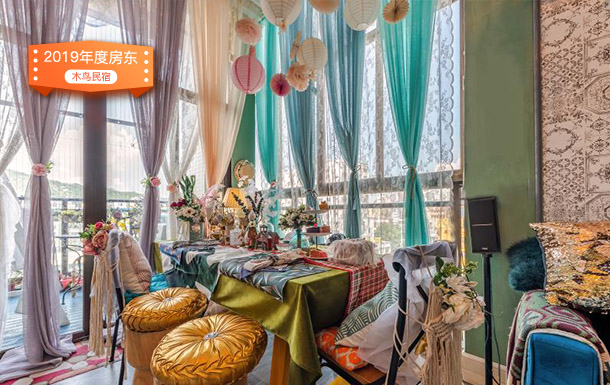 朵果理想舍》疯帽子的茶会市中心精美loft大复式房子近海边拱北情侣路公交直达长隆