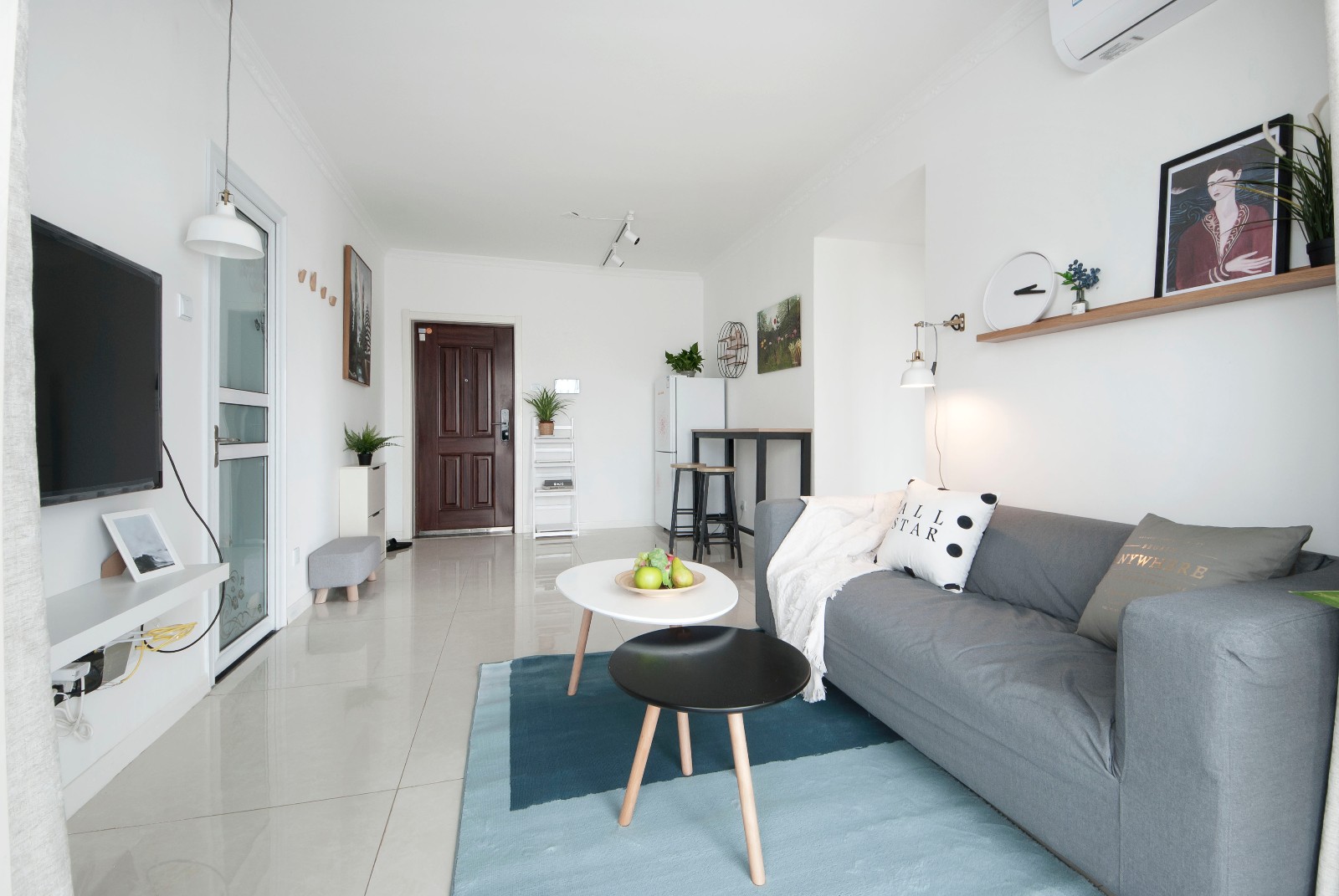 (可月付)【北欧小确幸之家】一室地铁口/回民街/城墙/钟鼓楼