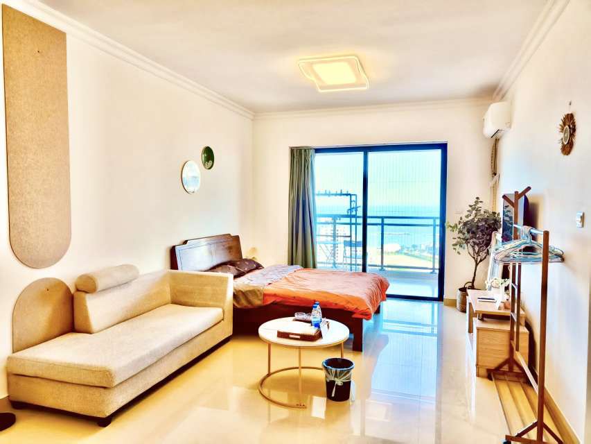 【云海】高层180°海景/观海卧室/可做饭/客厅有一张床/黄金海岸永宁古城洛伽寺