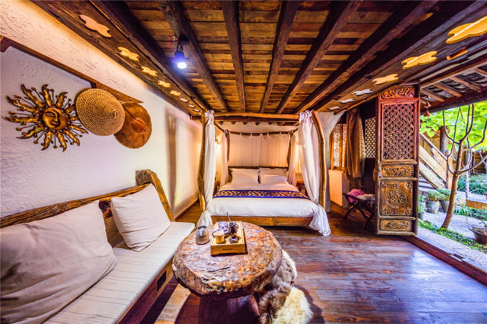 🏅连住接机或接站🌸云上古风大床房🌸空调浴缸🌸保护民居四合纳西小院