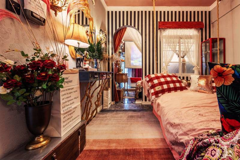 《朵微理想舍》吊床浴缸暗黑系复古风格美学/吉大CBD商圈/近海边/海滨泳场情侣路