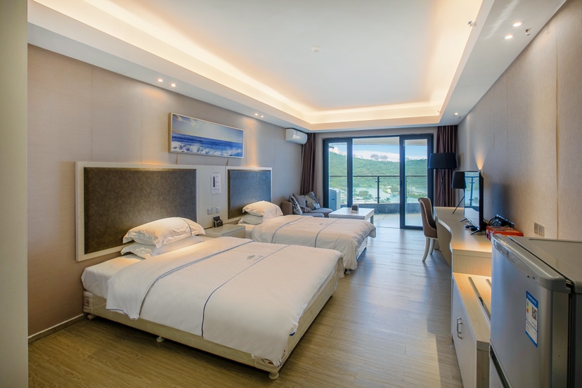 阳江海陵岛闸坡十里银滩敏捷海景温馨家庭双床房