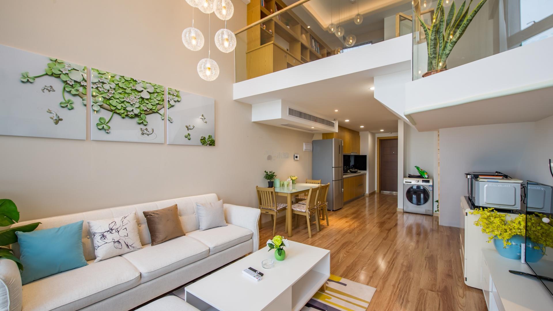 近—苏博/拙政园/观前街 地铁口loft 豪华2房2卫家庭套房