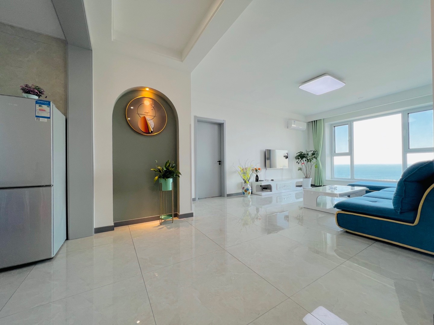 金沙滩 全海景视角/步行3分钟到海边/三卧室套房