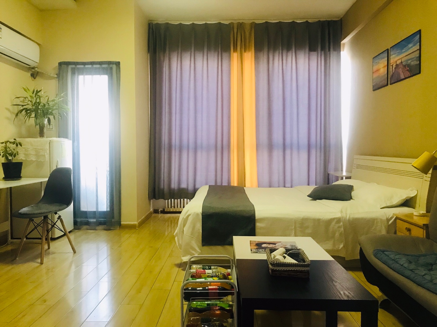 西安路/兴工街/地铁站口/福佳新天地/近星海广场/圣亚海洋/密码门锁/可做饭