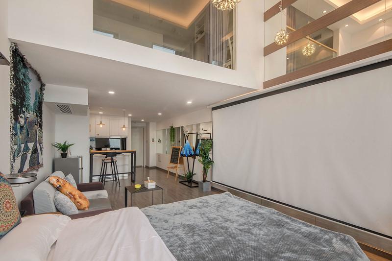 地铁口 直达火车站/苏博/观前街/平江路 复式loft豪华2室投影房