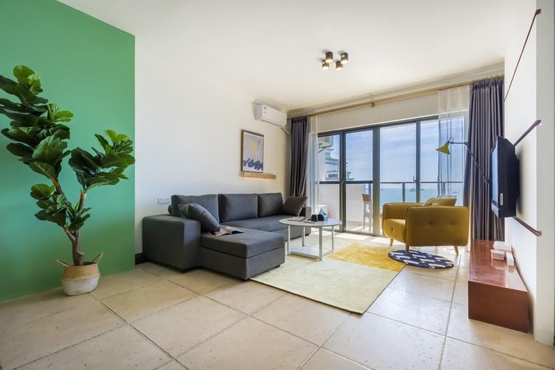 三亚湾绿色小清新海景三房两厅套房